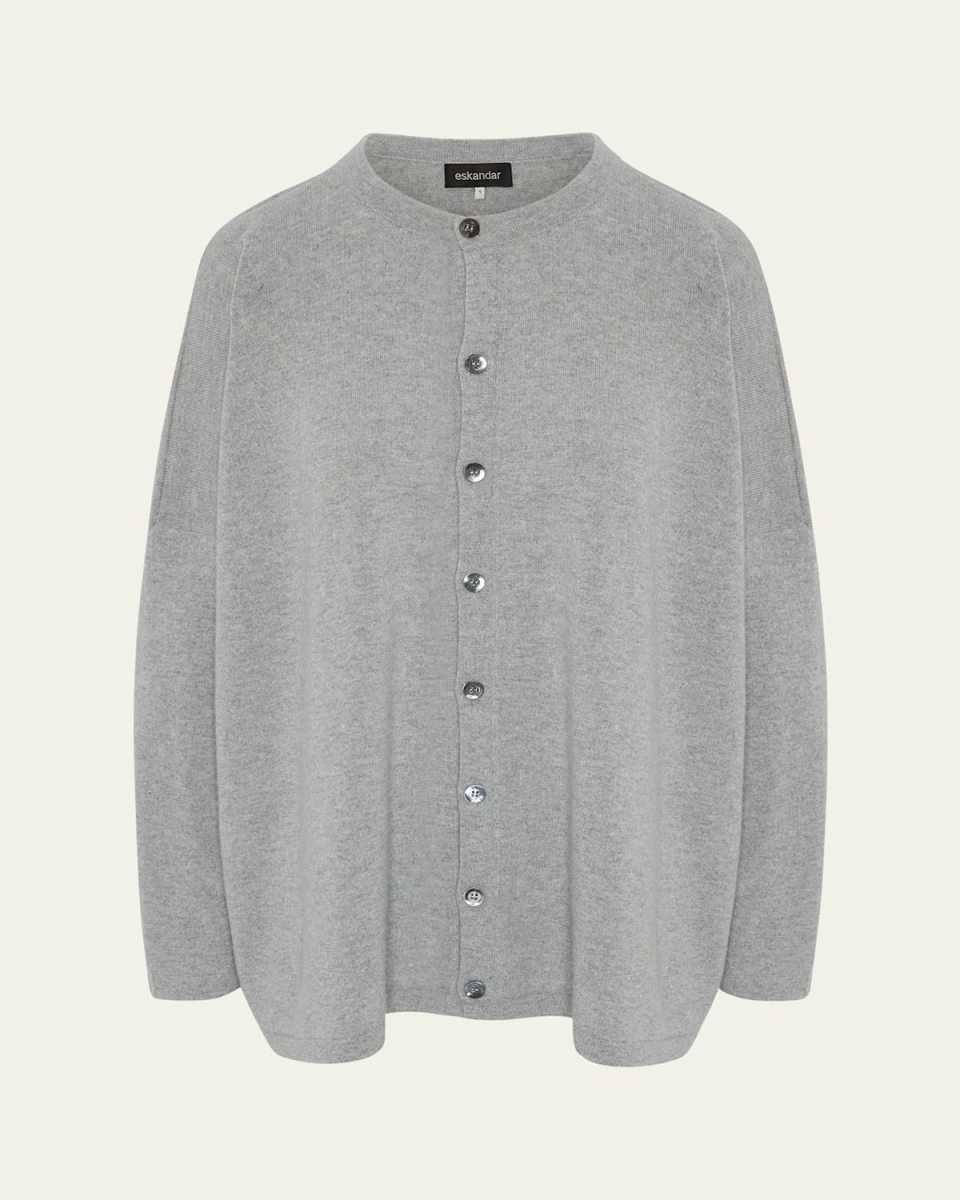 Slim-Sleeve Cashmere Cardigan (Mid Plus Length)